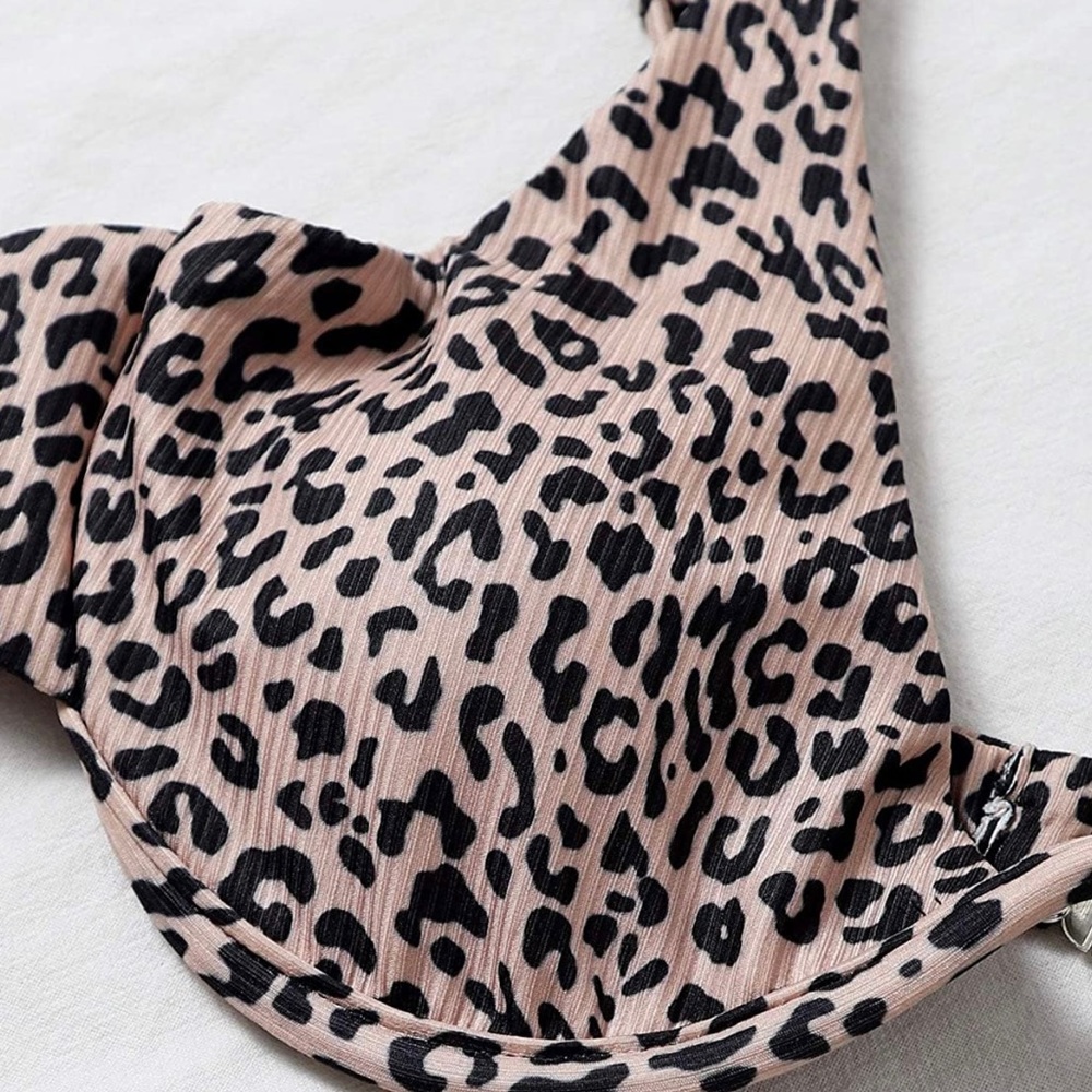 3pcs Leopard Bikini & Sarong Swim Set - Picture 5 of 6